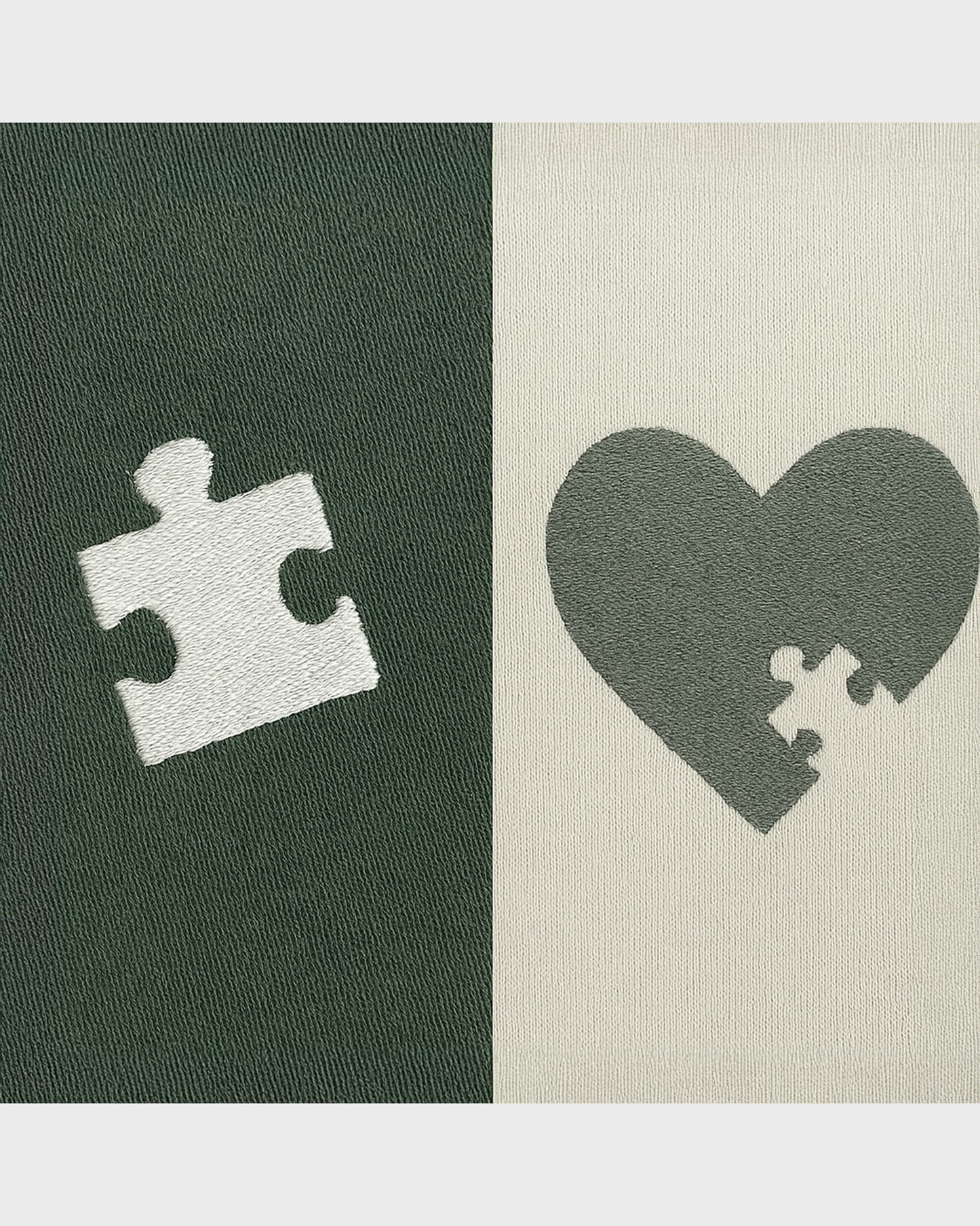 Puzzle Piece Embroidered Sweatshirt