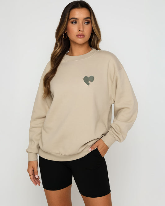 Puzzle Piece Embroidered Sweatshirt