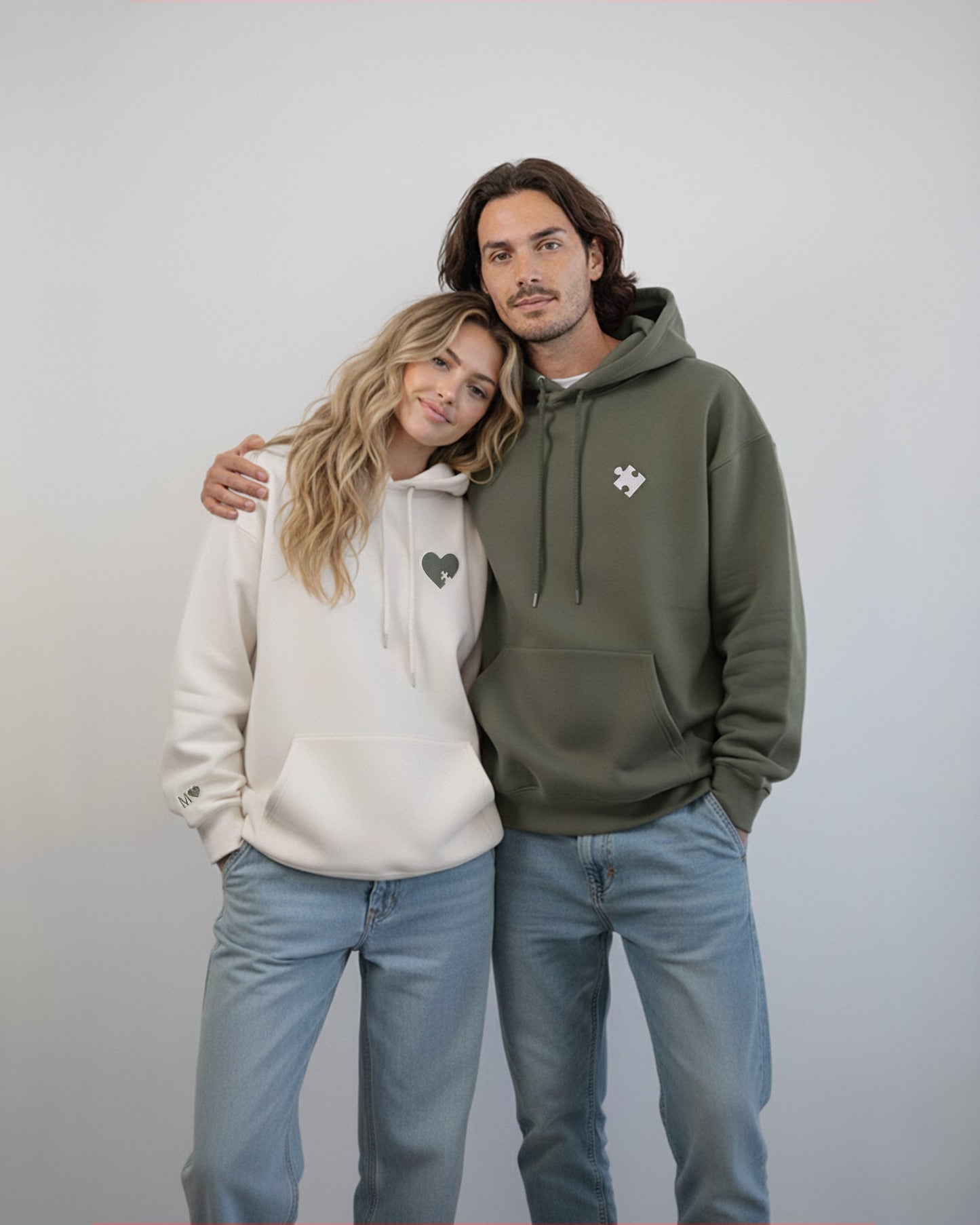 Puzzle Piece Embroidered Sweatshirt