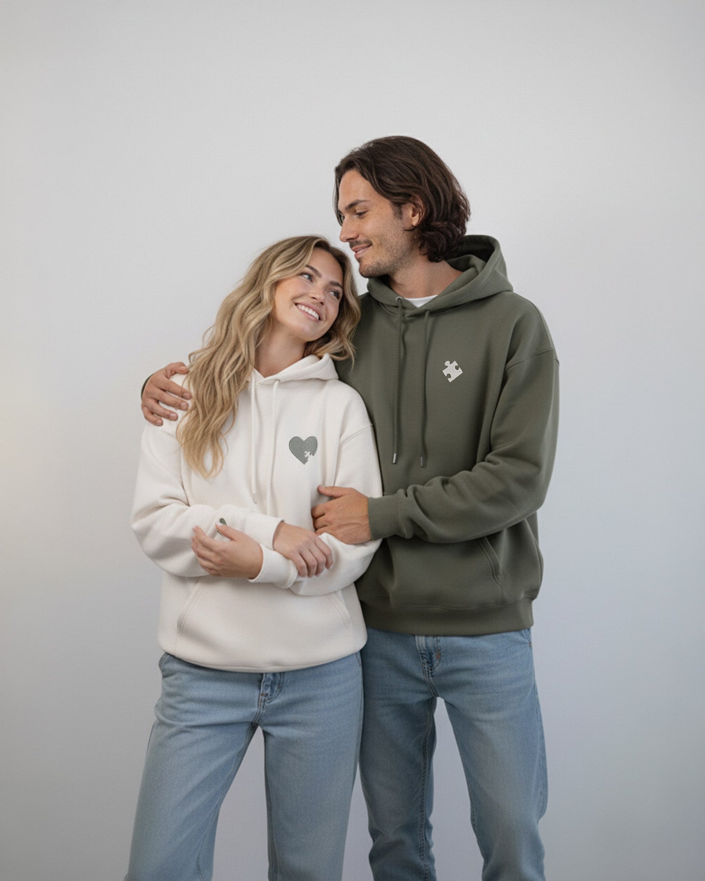 Puzzle Piece Embroidered Sweatshirt