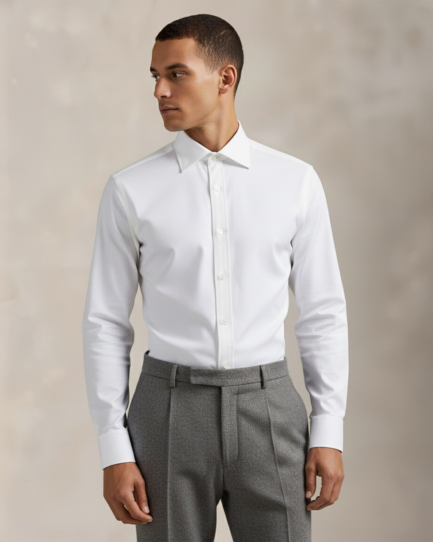 Under-Collar Keepsake Stretch Woven Shirt