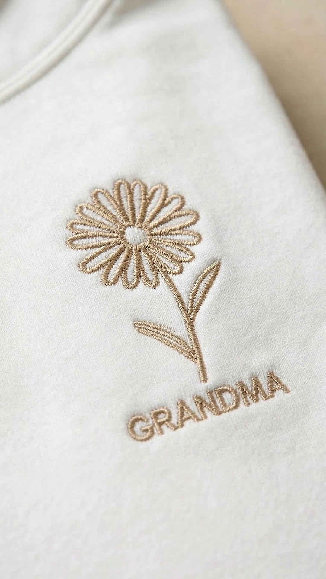 Birth Month Flower Embroidered Sweatshirt - Adult