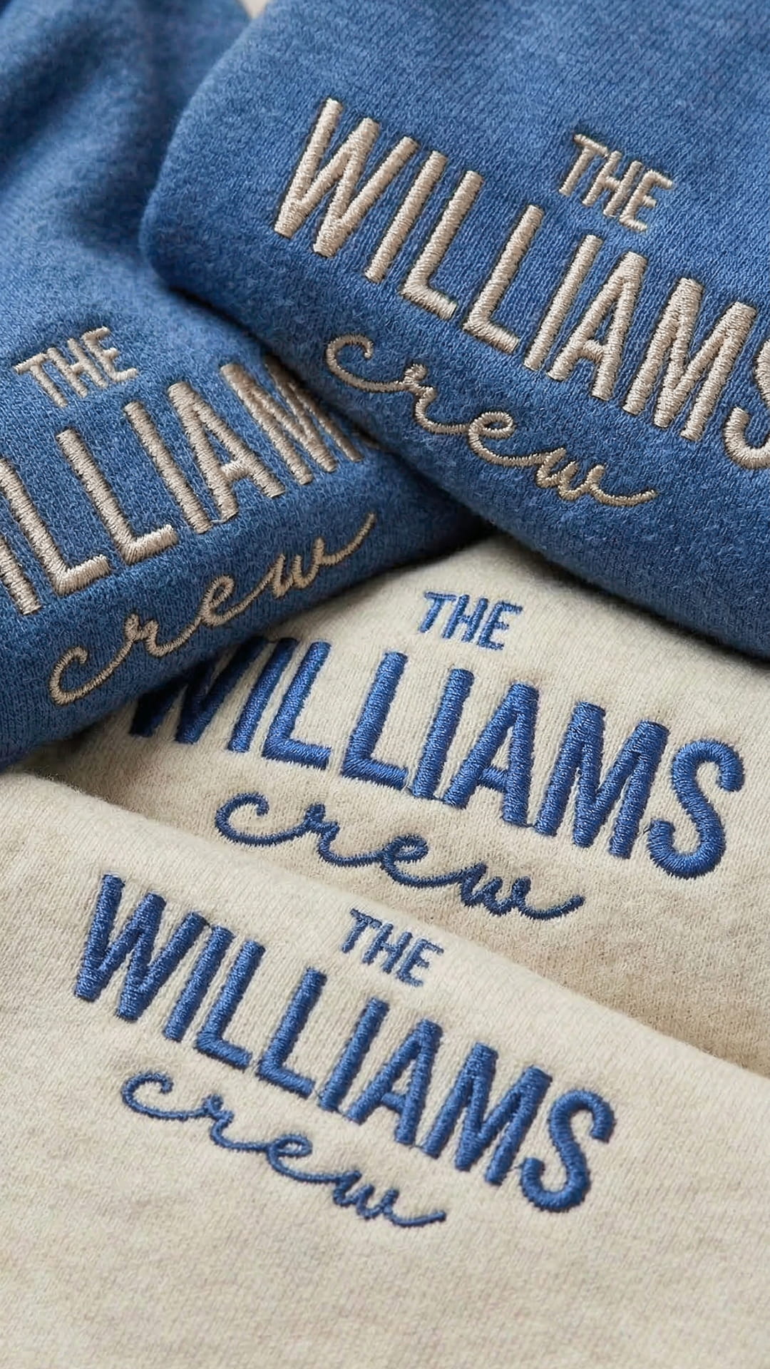 Last Name Family Matching Sweatshirts | "The Crew" Embroidered Adult Sweatshirt