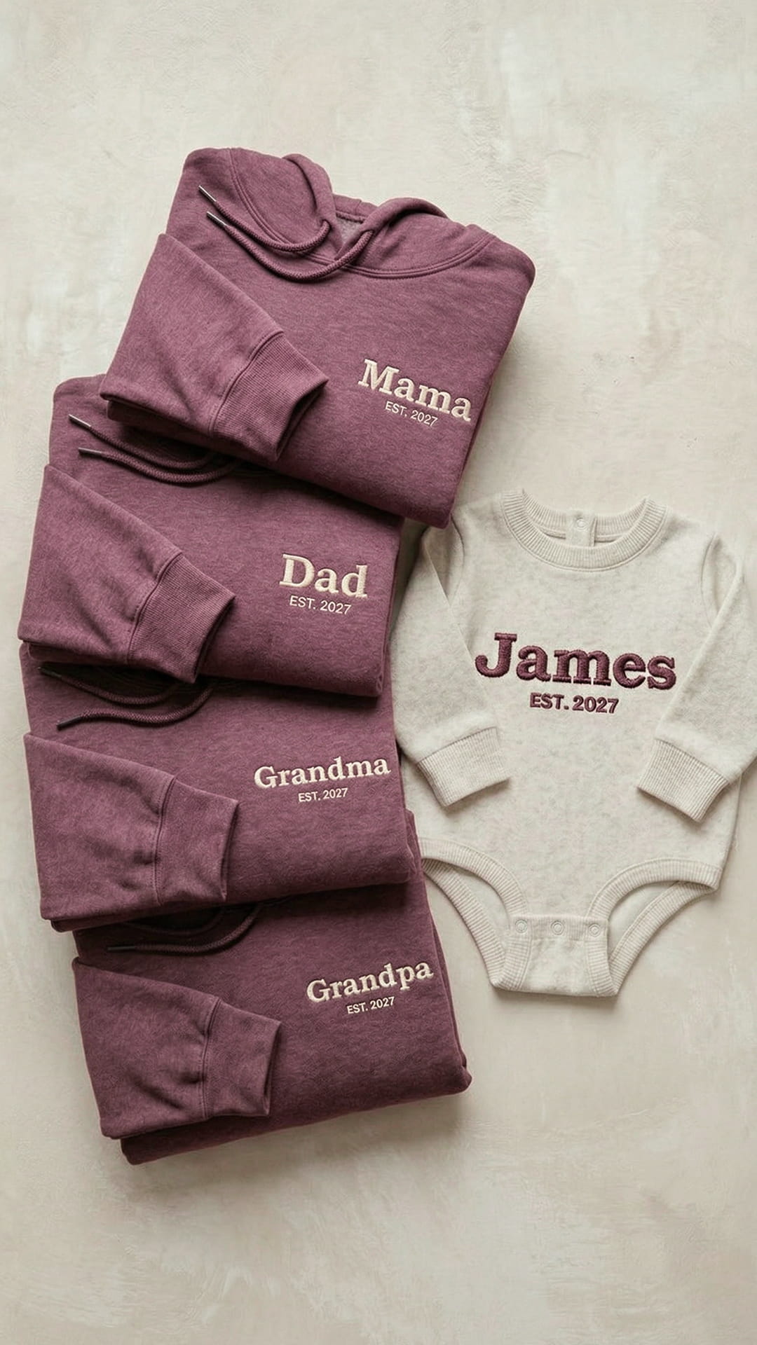 Custom Embroidered Family Title Matching Sweatshirts - Adult Sweatshirt