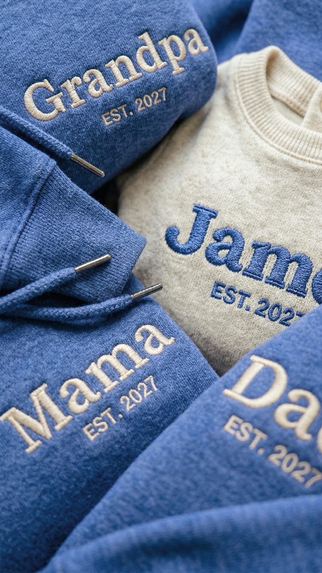 Custom Embroidered Family Title Matching Sweatshirts - Adult Sweatshirt