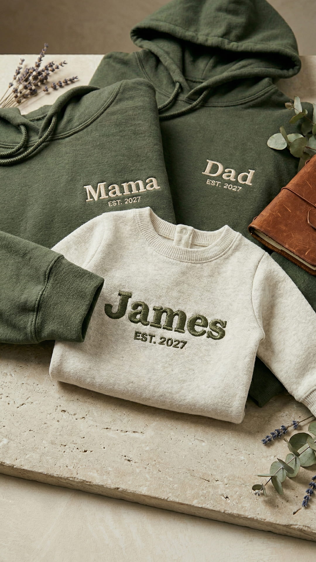 Custom Embroidered Family Title Matching Sweatshirts - Adult Sweatshirt