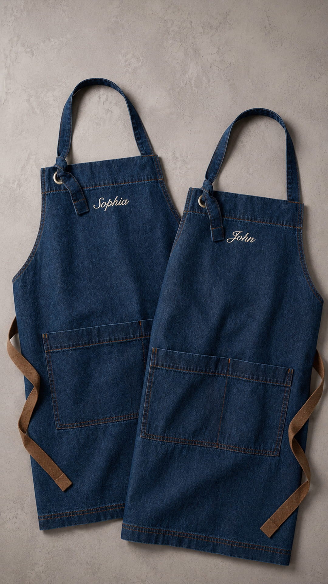 Personalized Couples Apron Set | Wine Carrier & Anniversary Date Towels