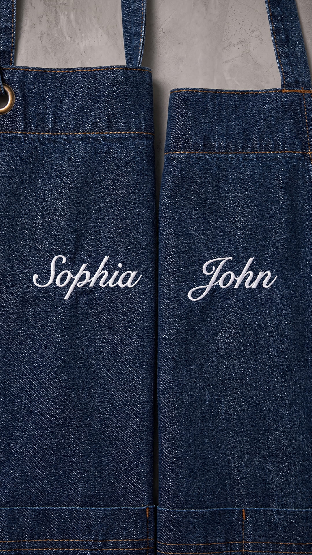 Personalized Couples Apron Set | Wine Carrier & Anniversary Date Towels