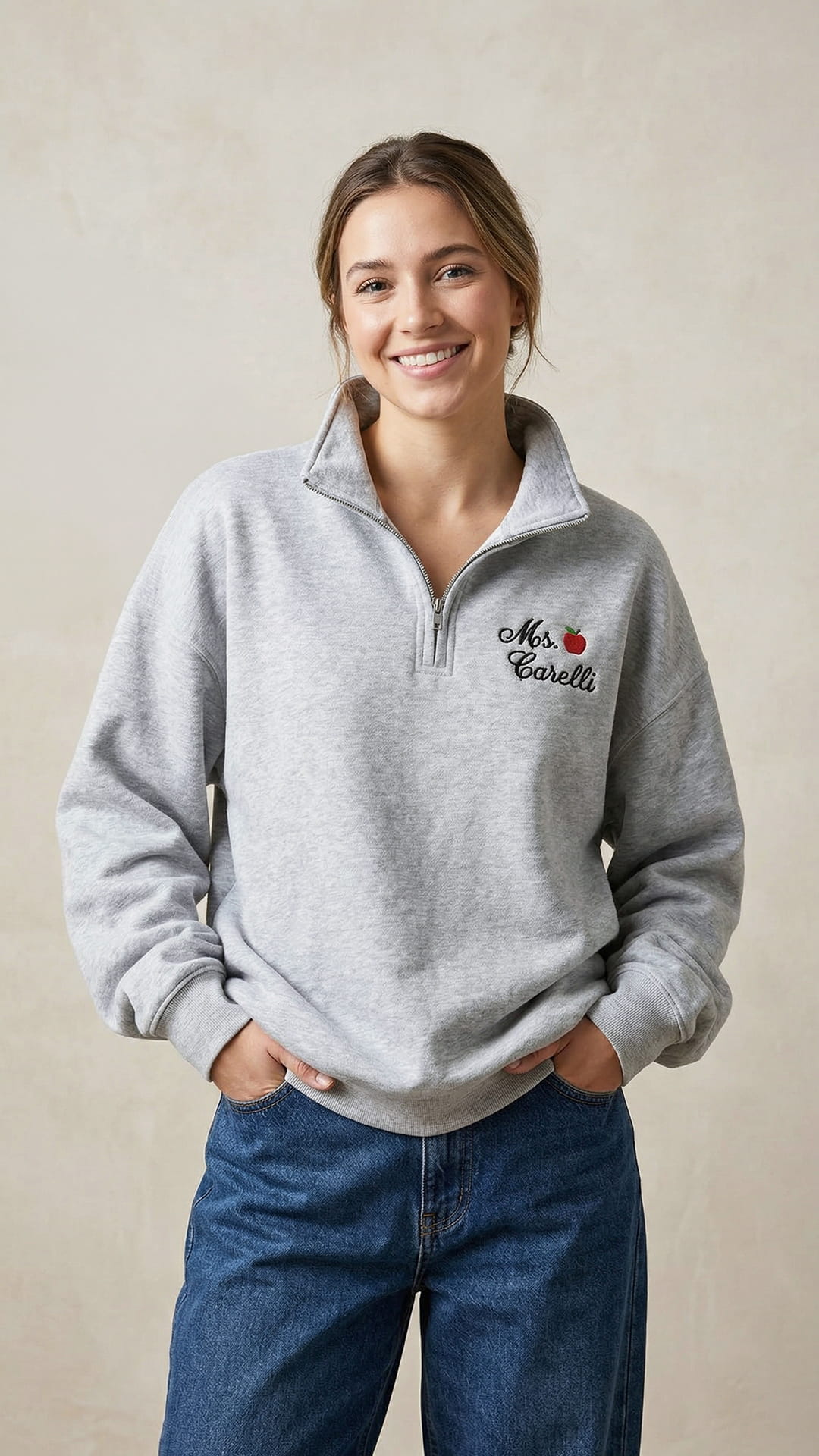 Teacher Gift Box with Custom Embroidered Quarter-Zip