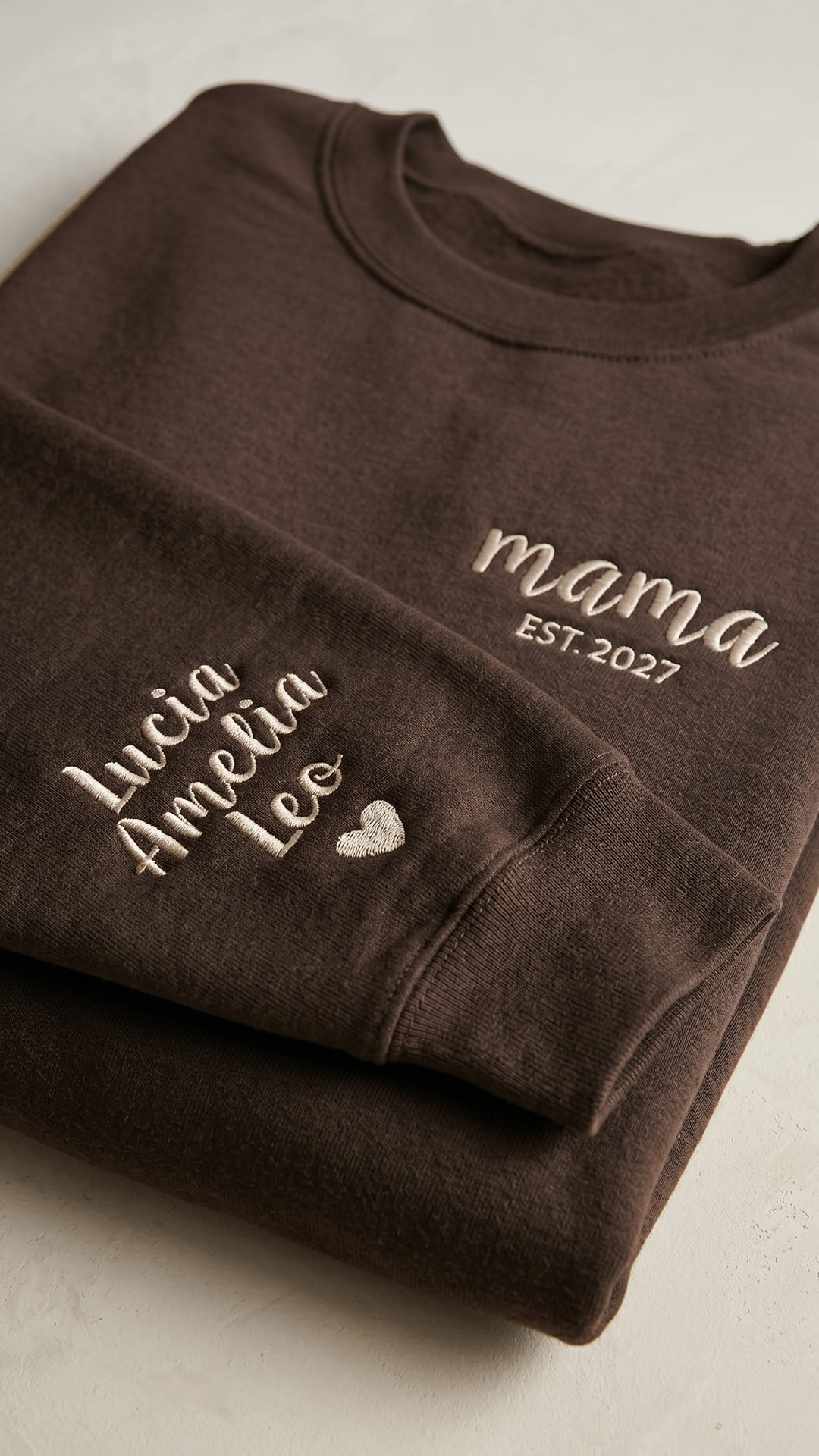 The Mama Keepsake Box | Custom Script Embroidered Sweatshirt Gift Set