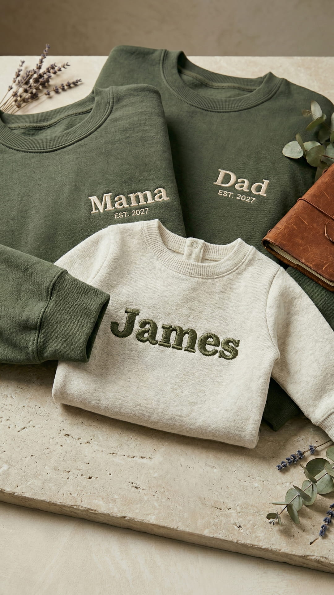 The Family Keepsake Box | Custom Embroidered Matching Parent & Child Gift Set