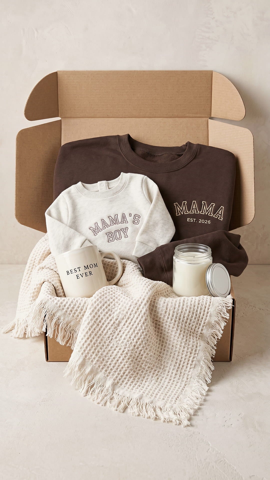 The Mama’s Boy Keepsake Box | Matching Embroidered Mother & Son Gift Set