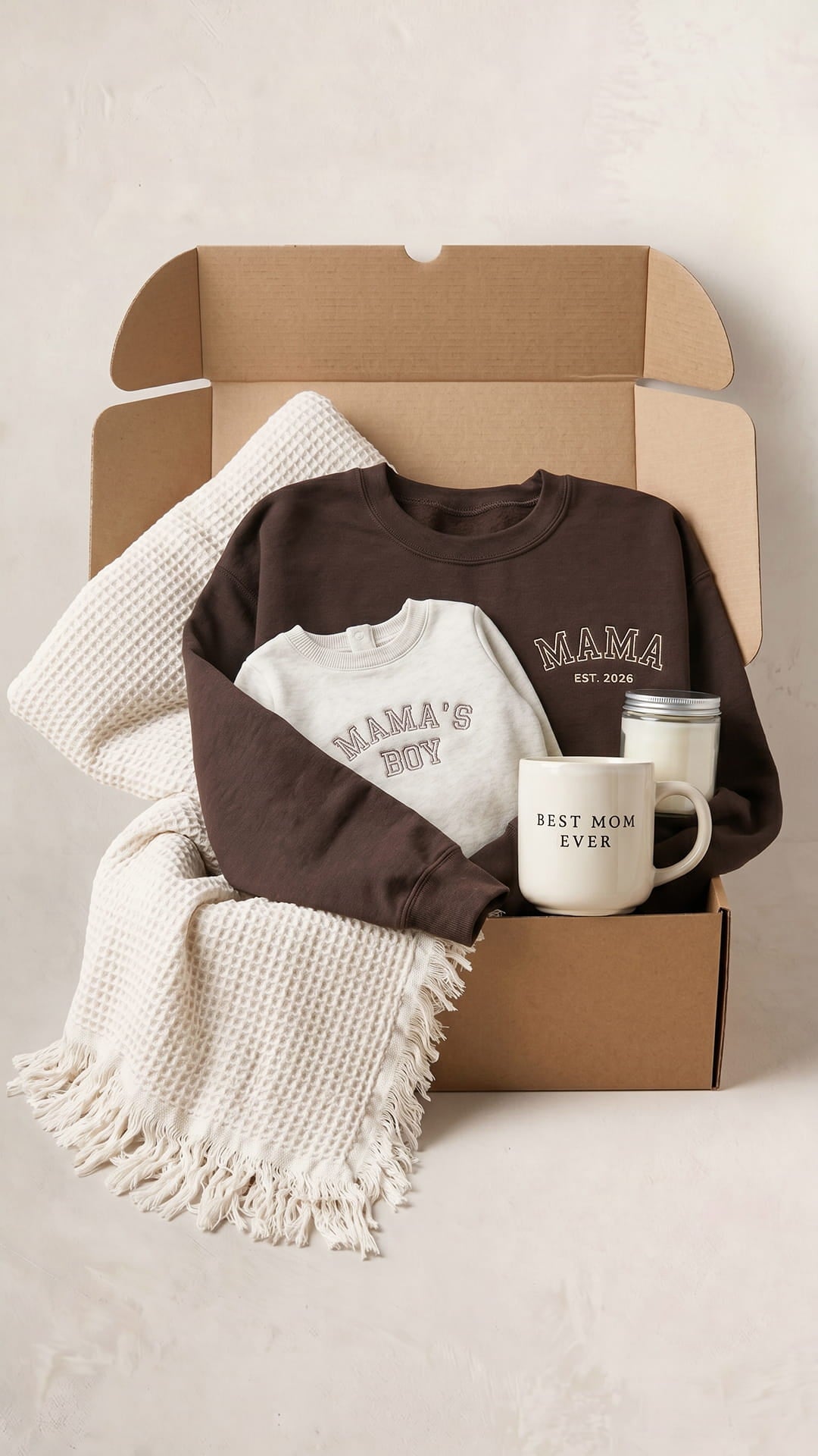 The Mama’s Boy Keepsake Box | Matching Embroidered Mother & Son Gift Set