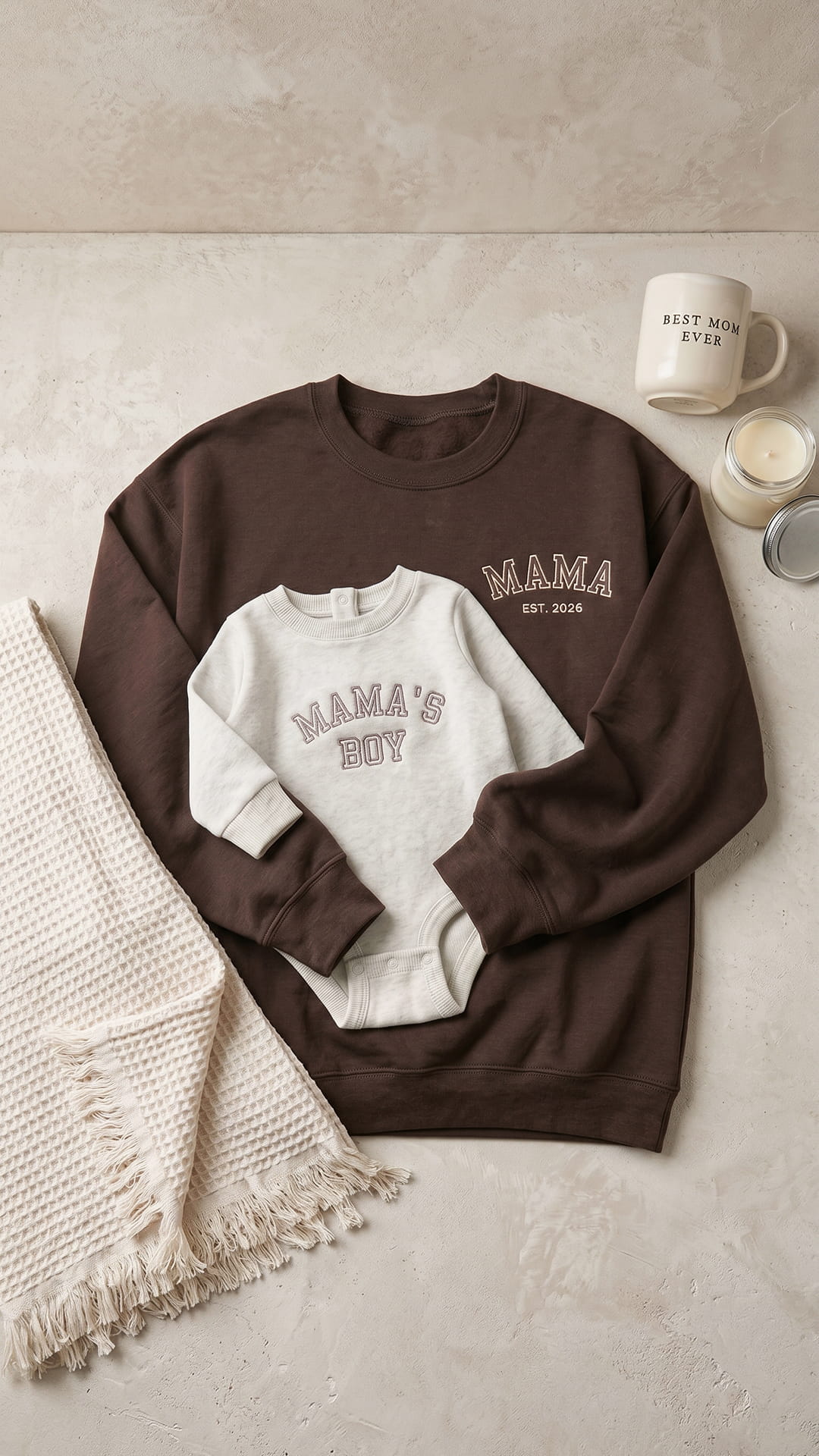 The Mama’s Boy Keepsake Box | Matching Embroidered Mother & Son Gift Set