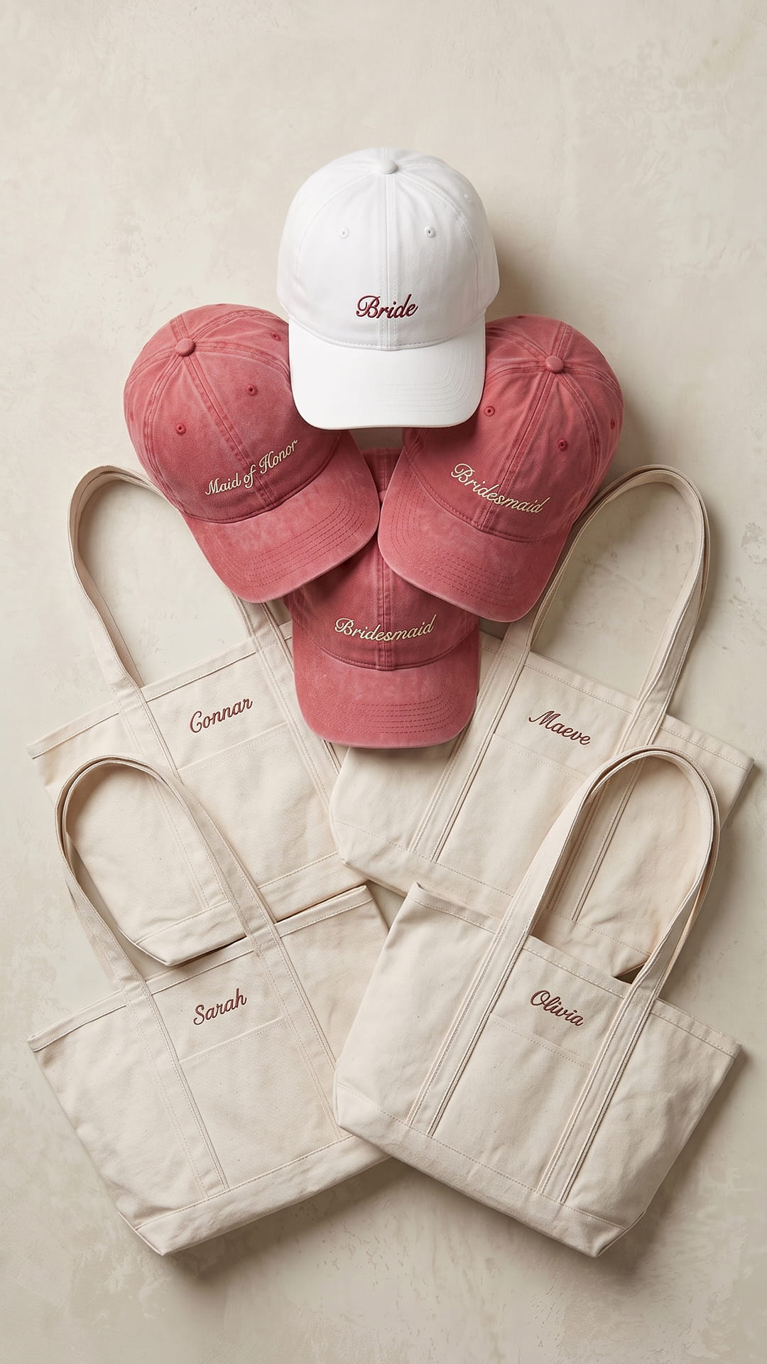 The Bridal Party Gift Set | Embroidered Hat & Personalized Tote