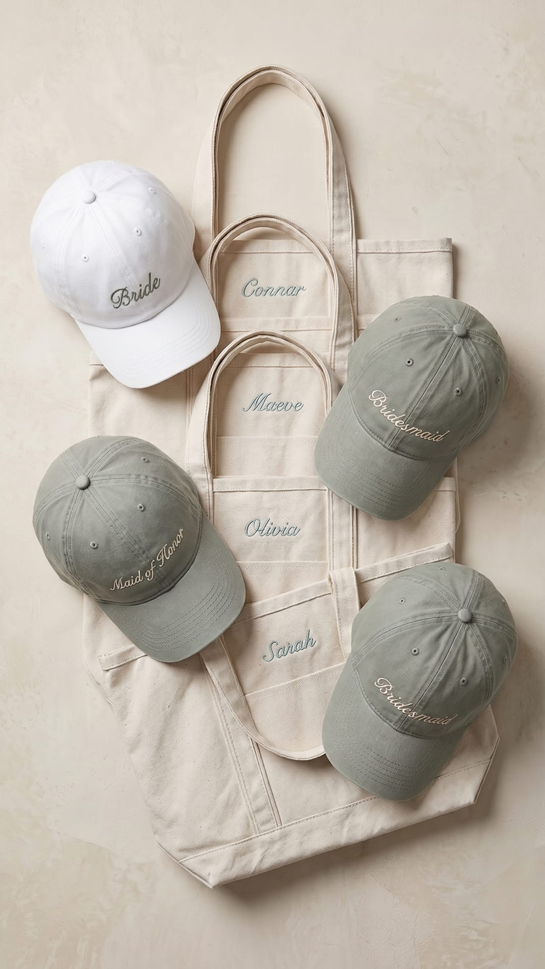 The Bridal Party Gift Set | Embroidered Hat & Personalized Tote