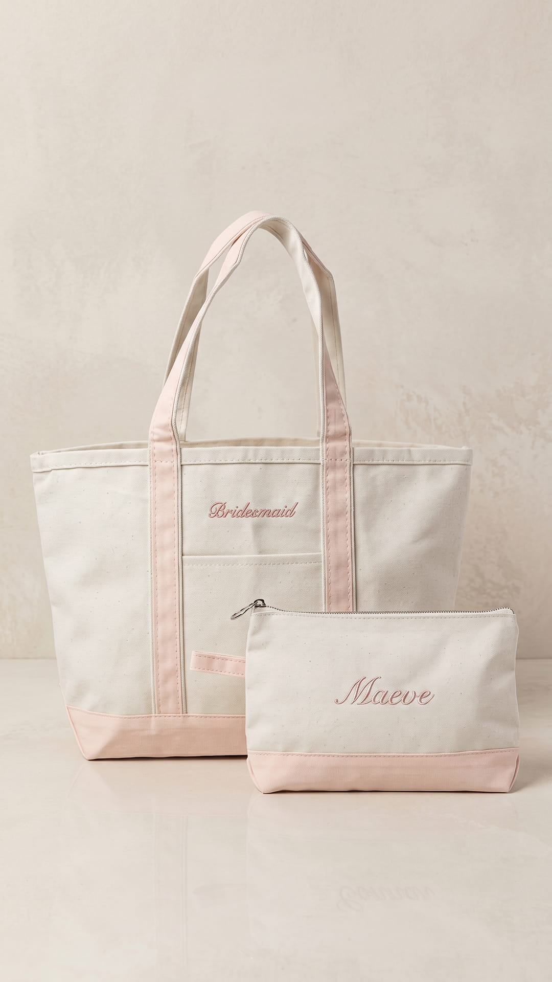 The Bridal Party Gift Set | Embroidered Tote & Personalized Makeup Bag