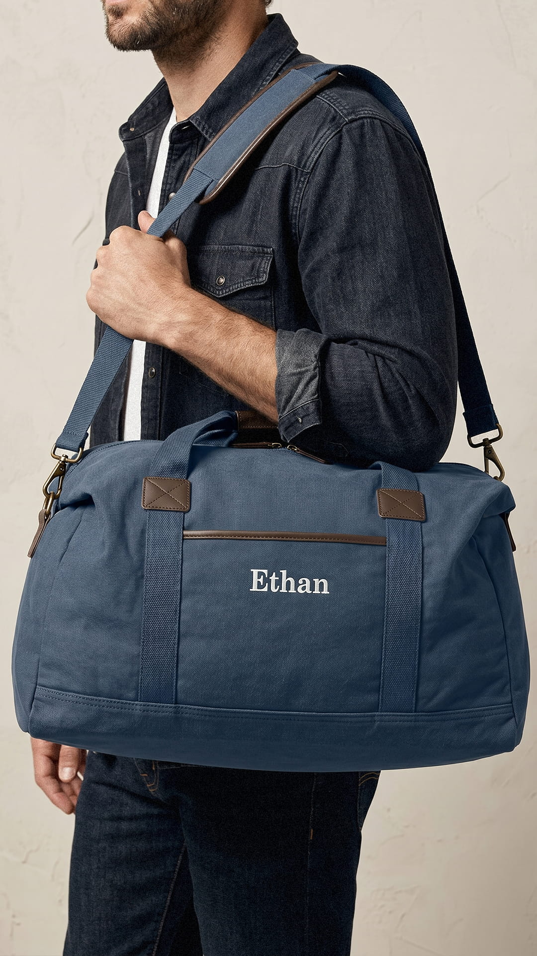 Canvas Weekender Duffel Bag | Groomsmen Party Travel Gift