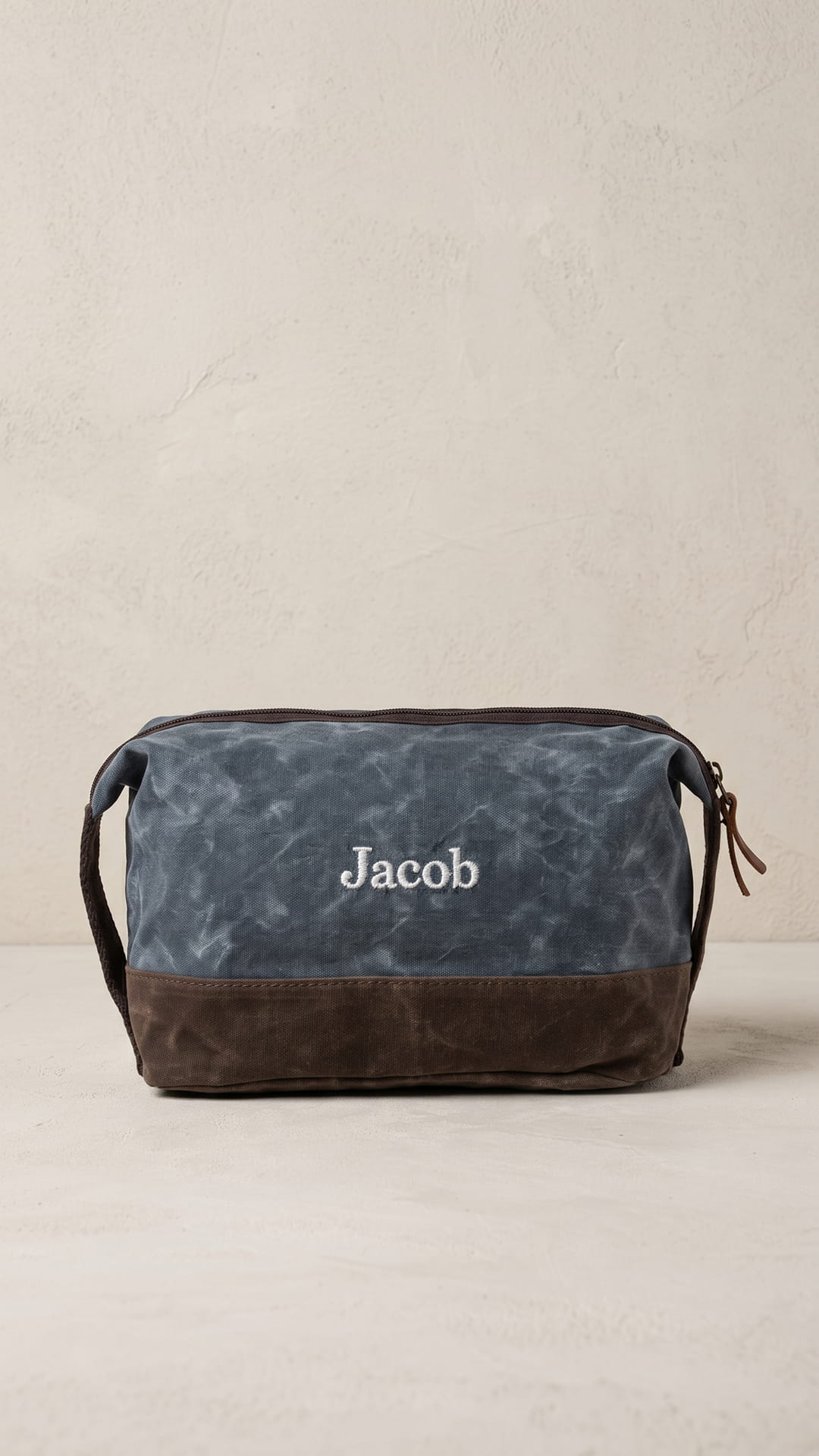 Waxed Dopp Kit | Groomsmen Travel Gift