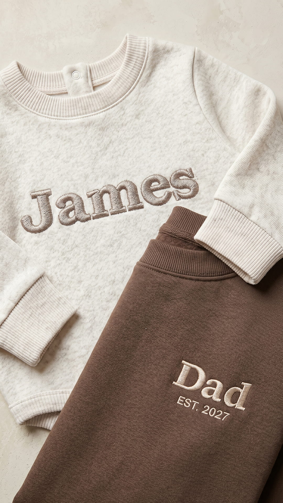 The New Dad Keepsake Bundle | Custom Embroidered Dad & Baby Gift Set - Signature