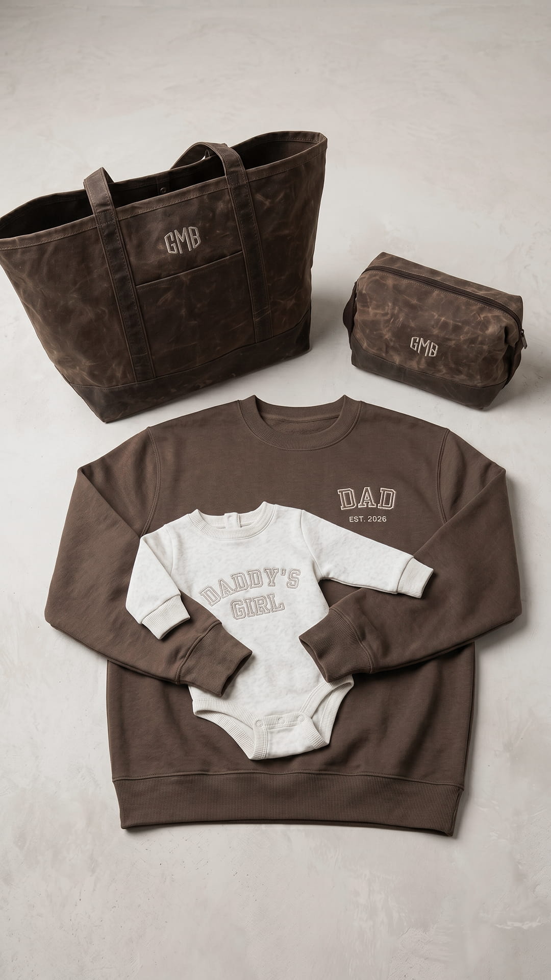 The Daddy’s Girl Keepsake Bundle | Custom Embroidered Dad & Baby Gift Set - Signature