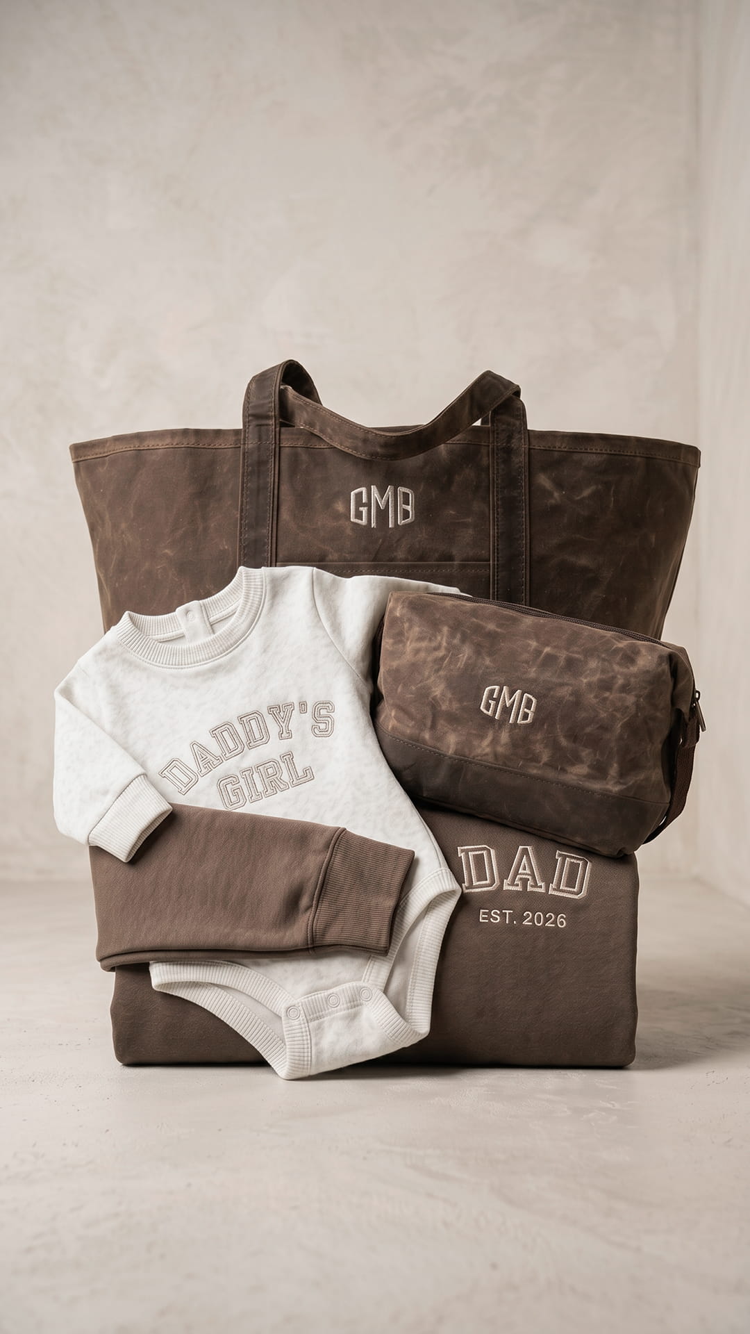 The Daddy’s Girl Keepsake Bundle | Custom Embroidered Dad & Baby Gift Set - Signature