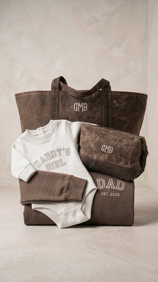 The Daddy’s Girl Keepsake Bundle | Custom Embroidered Dad & Baby Gift Set - Signature