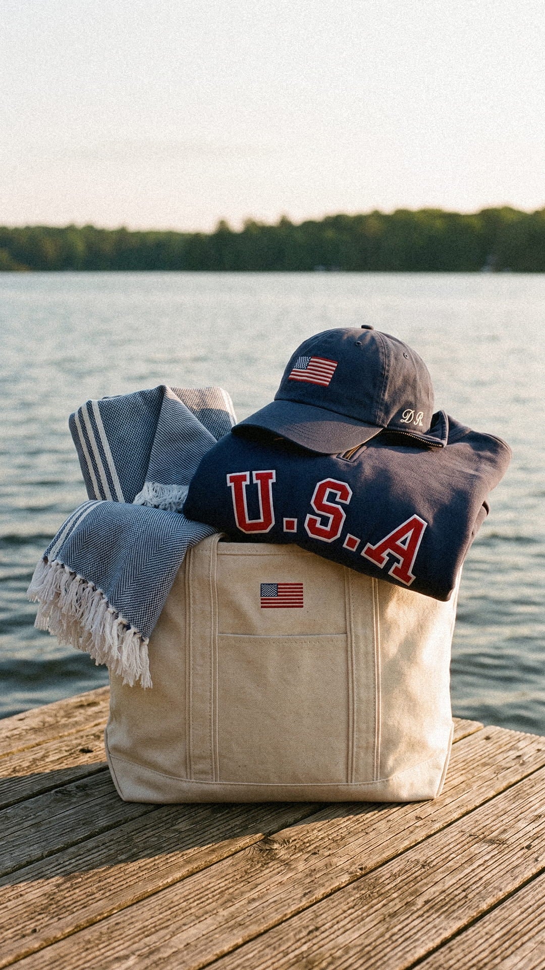 The American Heritage Gift Set | Embroidered USA Quarter-Zip Bundle
