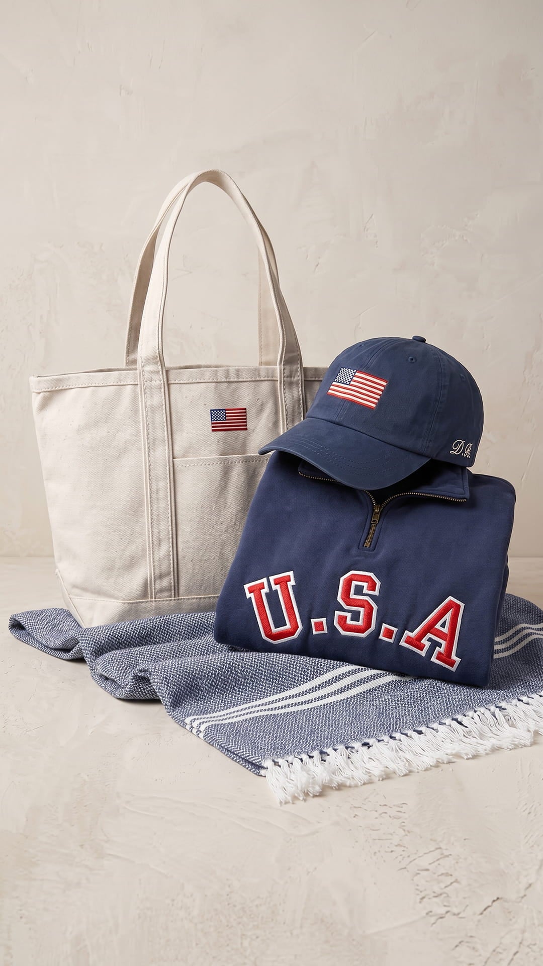 The American Heritage Gift Set | Embroidered USA Quarter-Zip Bundle