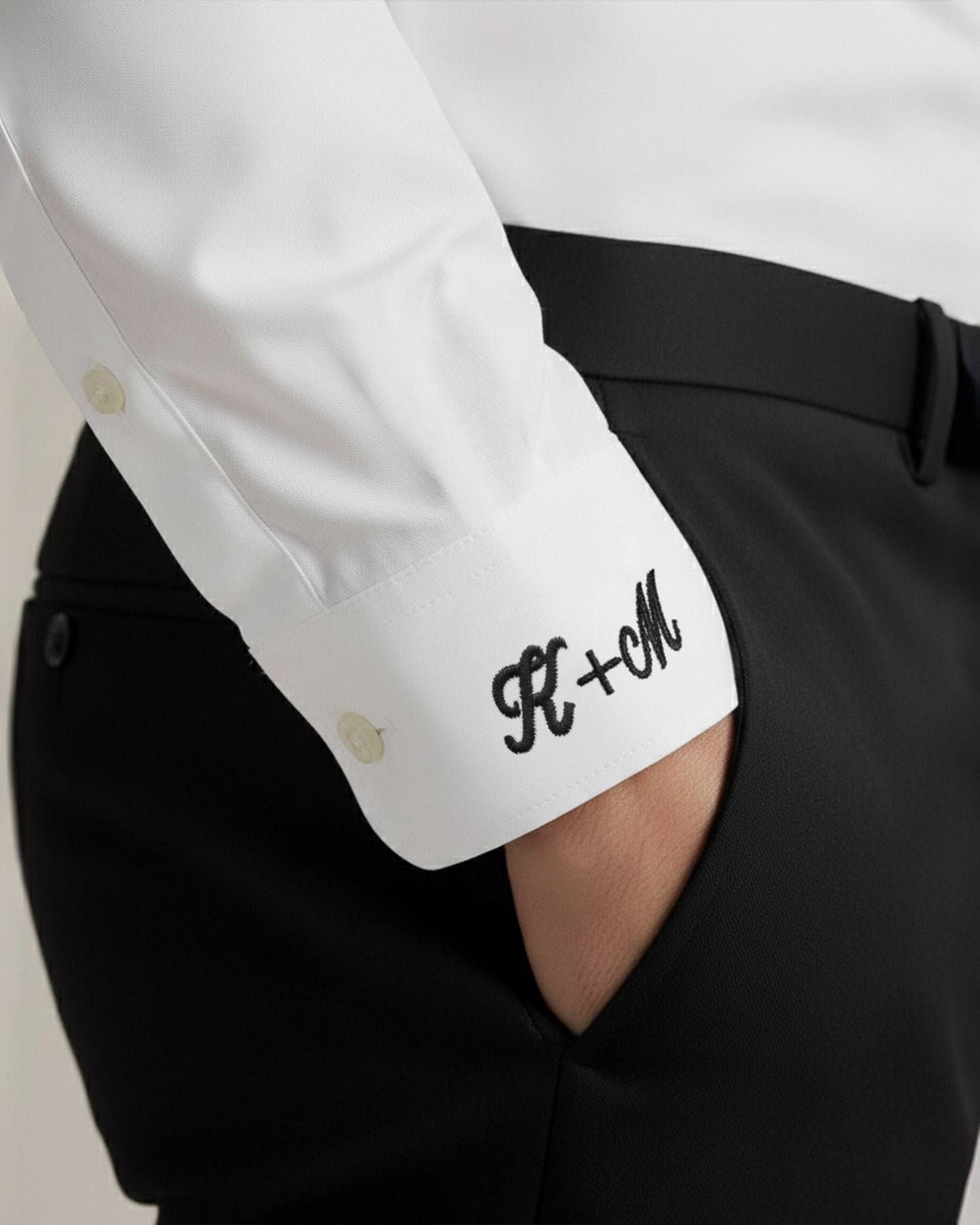 Initialed Cuff Stretch Woven Shirt