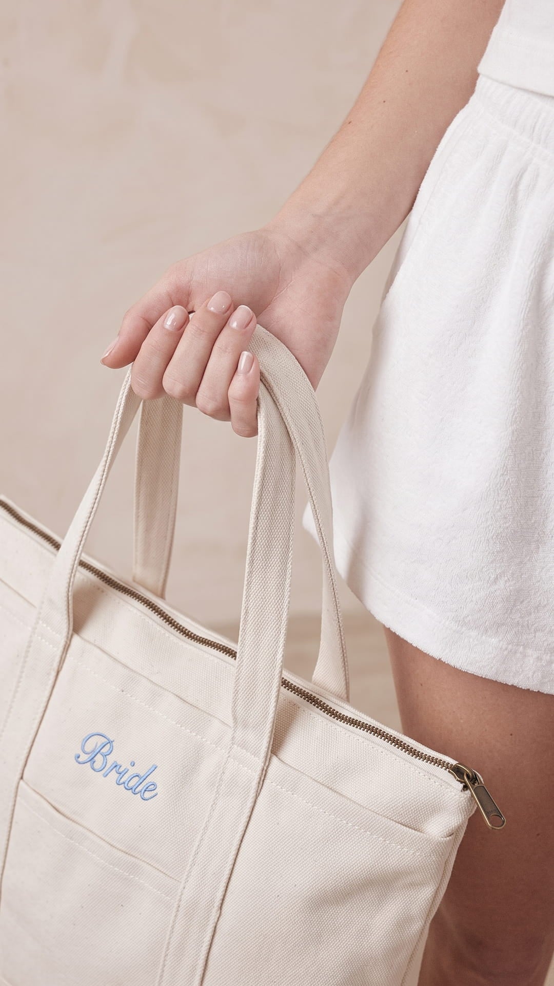 The Bridal Script Canvas Tote