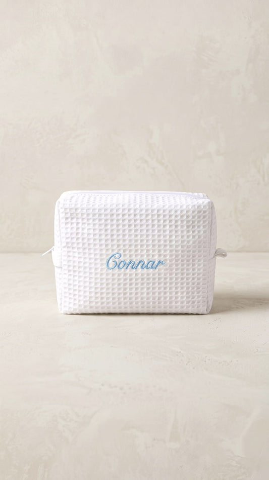 Bridal Script Waffle Makeup Bag