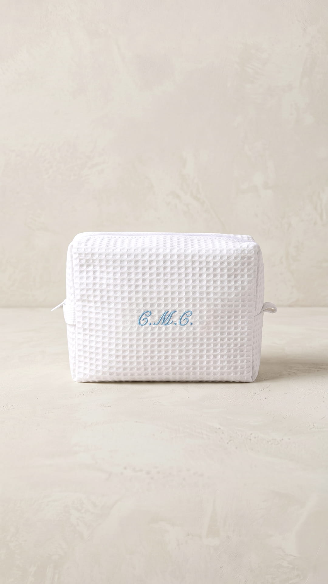 Bridal Script Waffle Makeup Bag