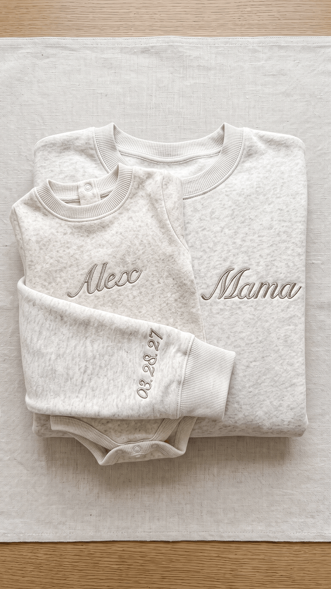 Personalized Script Name Baby Fleece Bodysuit | Embroidered Newborn Outfit