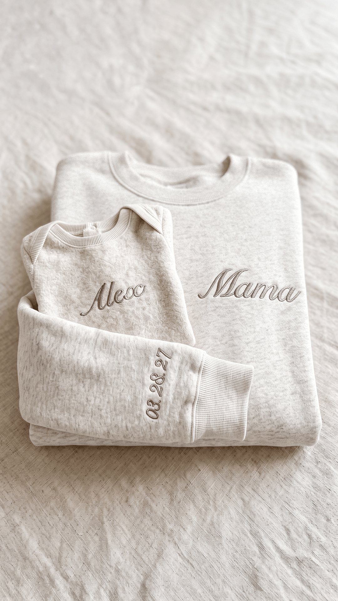 Personalized Script Name Baby Fleece Bodysuit | Embroidered Newborn Outfit
