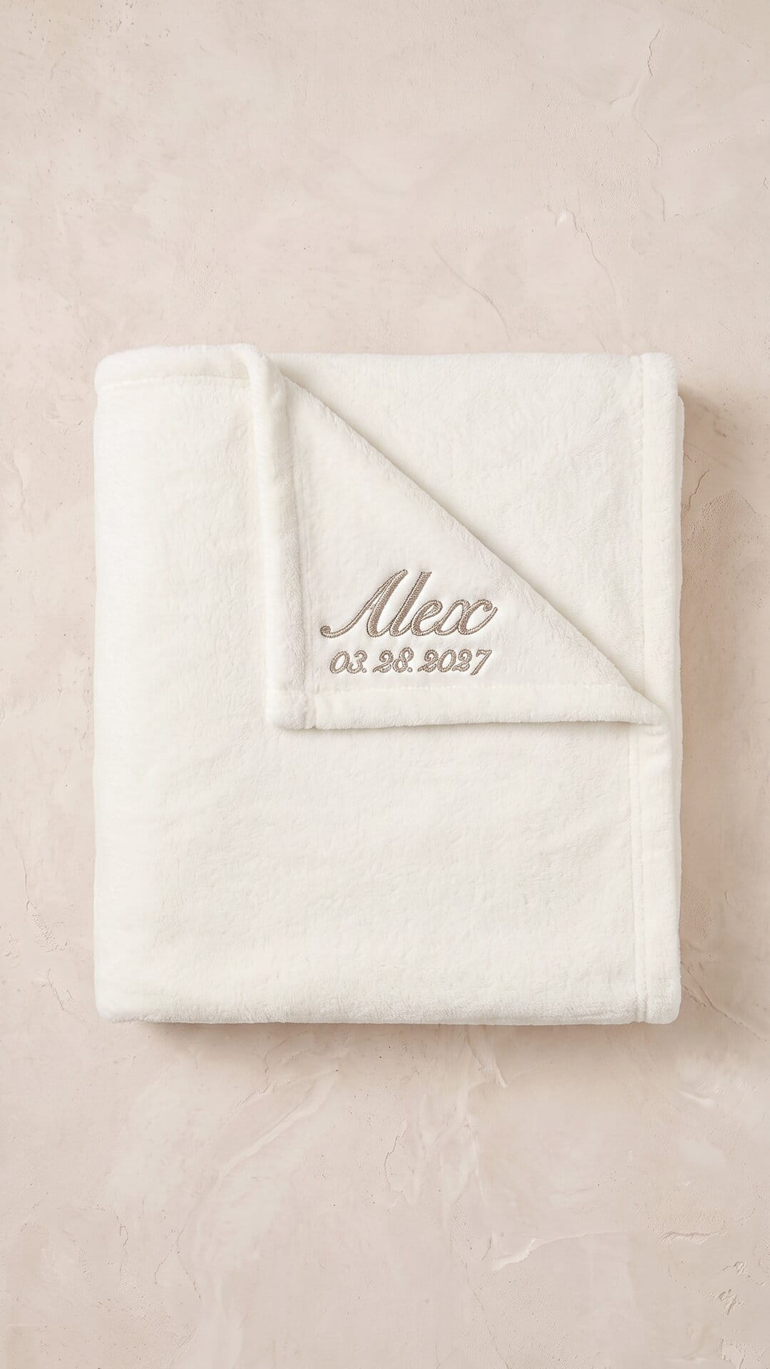 Script Name Embroidered Ultra Plush Blanket