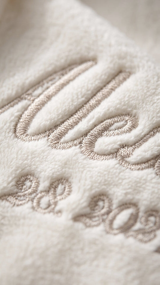 Script Name Embroidered Ultra Plush Blanket