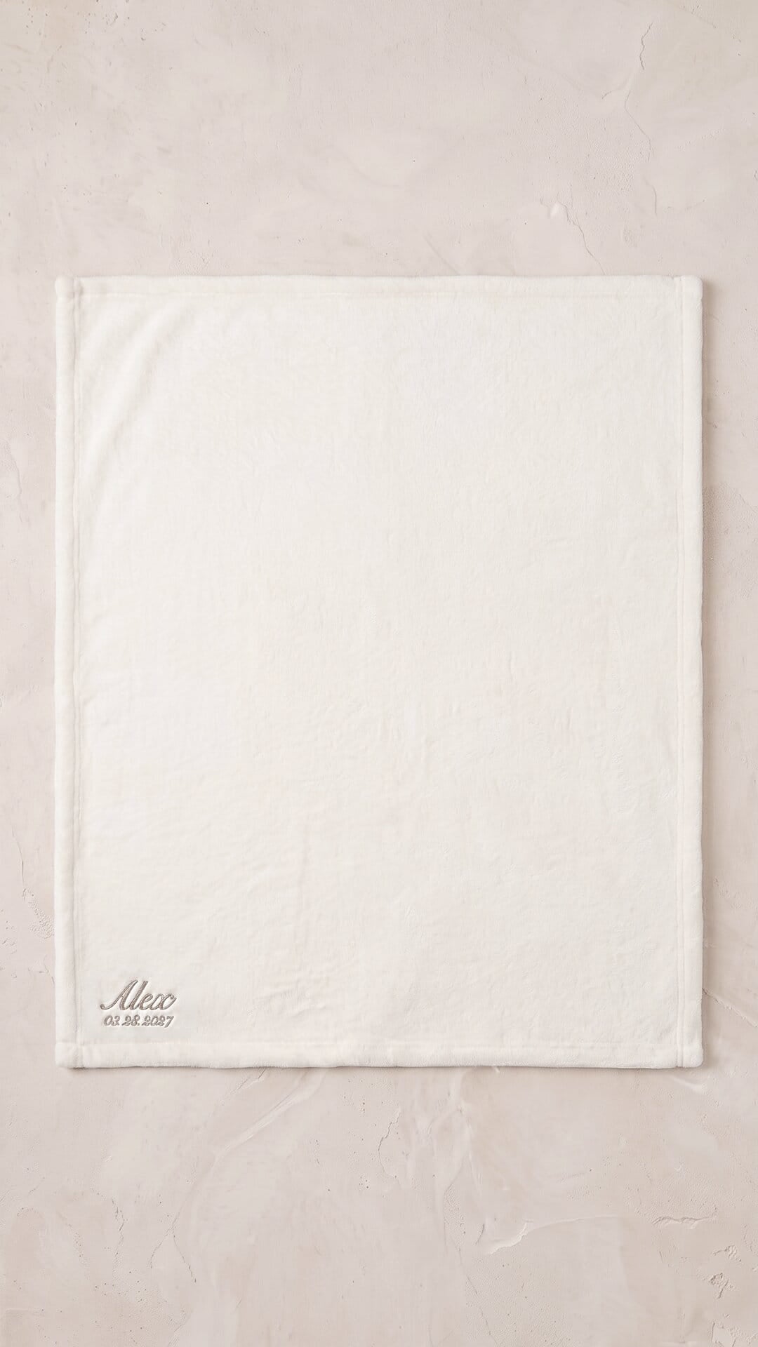 Script Name Embroidered Ultra Plush Blanket