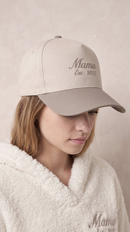 Script Embroidered Five-Panel Cap