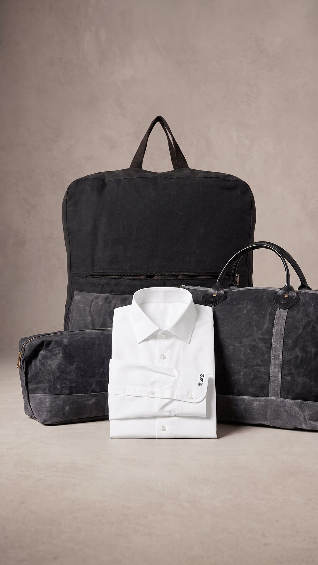 The Groom's Wedding Weekend Set | Monogrammed Oxford Shirt, Weekender, Garment Bag & Dopp Kit