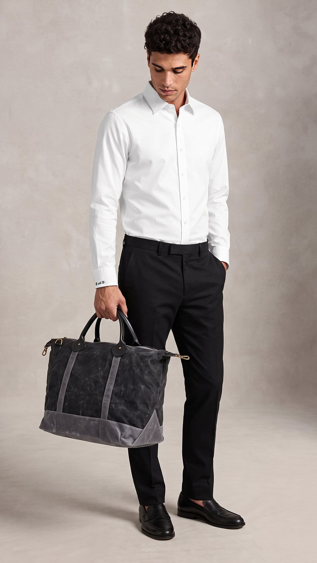The Groom's Wedding Weekend Set | Monogrammed Oxford Shirt, Weekender, Garment Bag & Dopp Kit