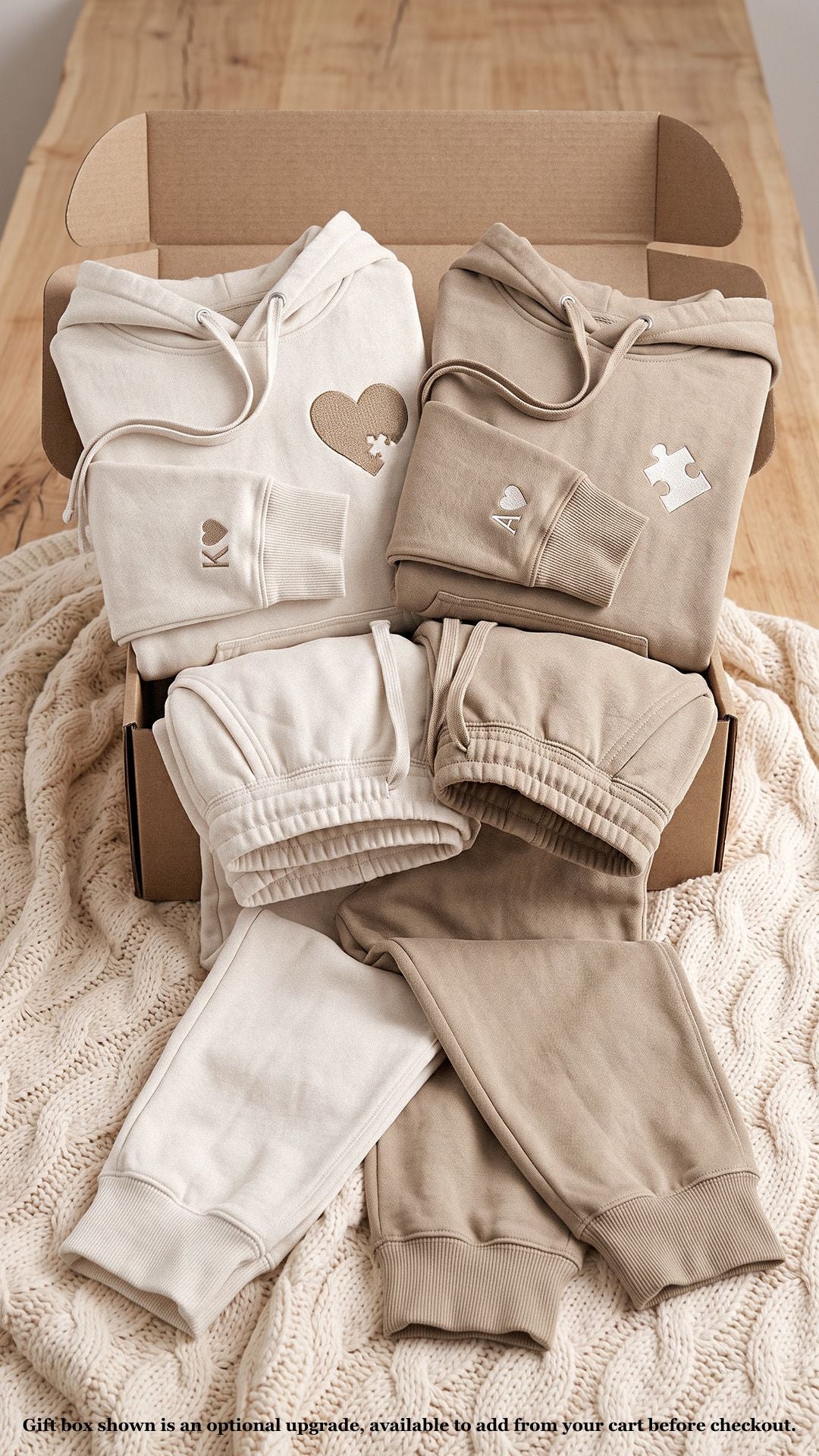 Personalized Puzzle Piece Couples Sweatsuit Set | Matching Hoodies & Sweatpants