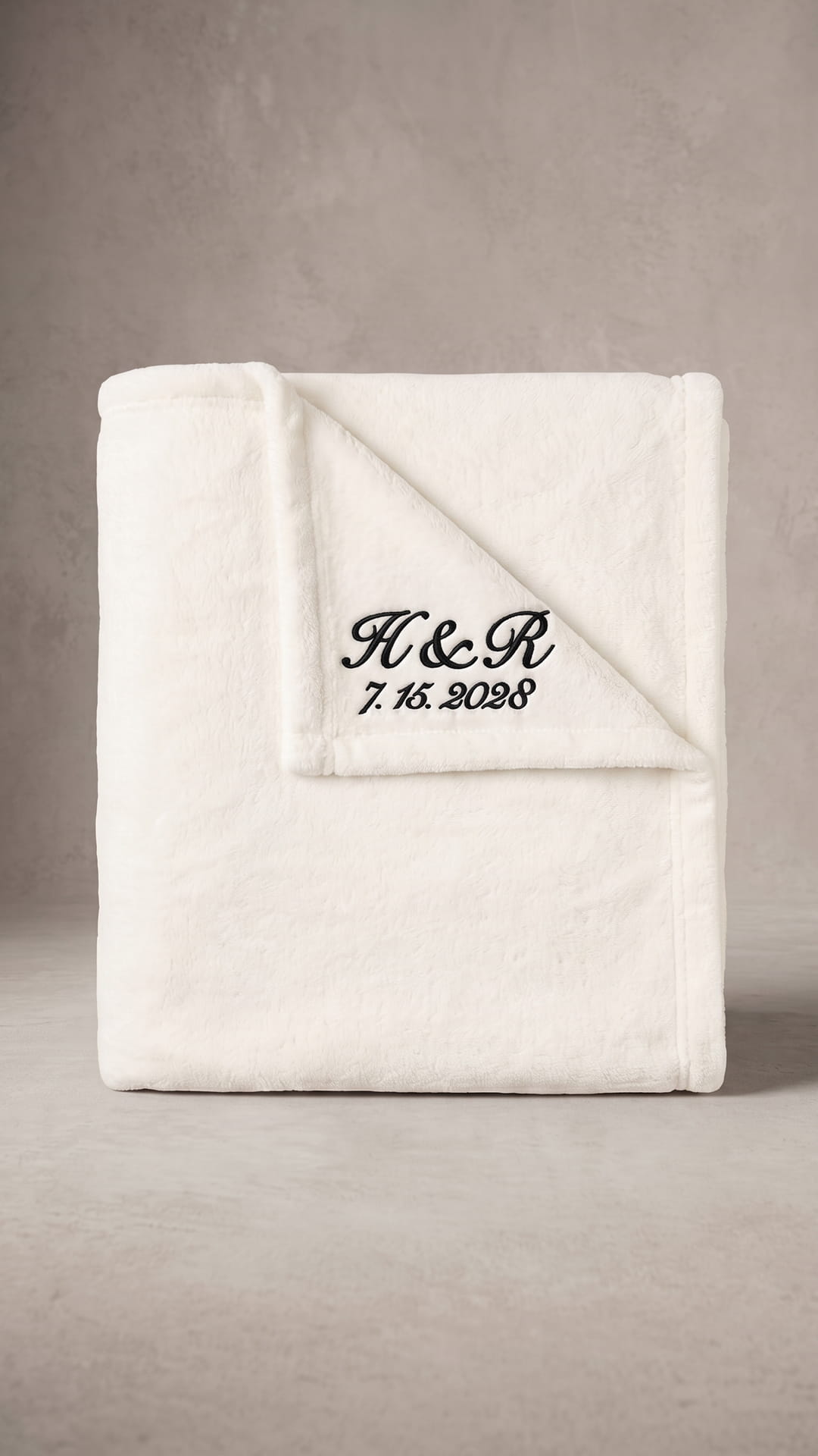 Personalized Anniversary Gift Set | Plush Robe, Couple Blanket, Monogram Tote & Dopp Kit