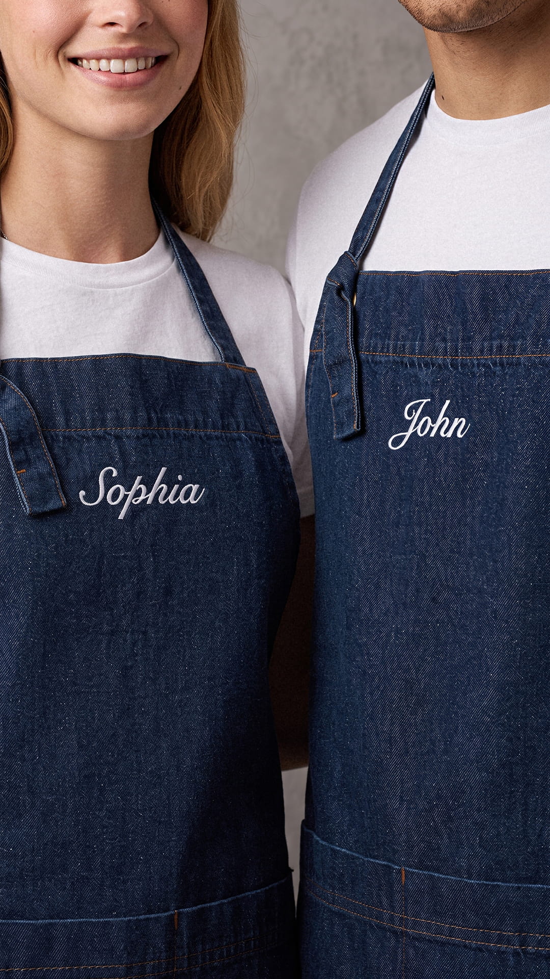 Personalized Couples Apron Set | Wine Carrier & Anniversary Date Towels