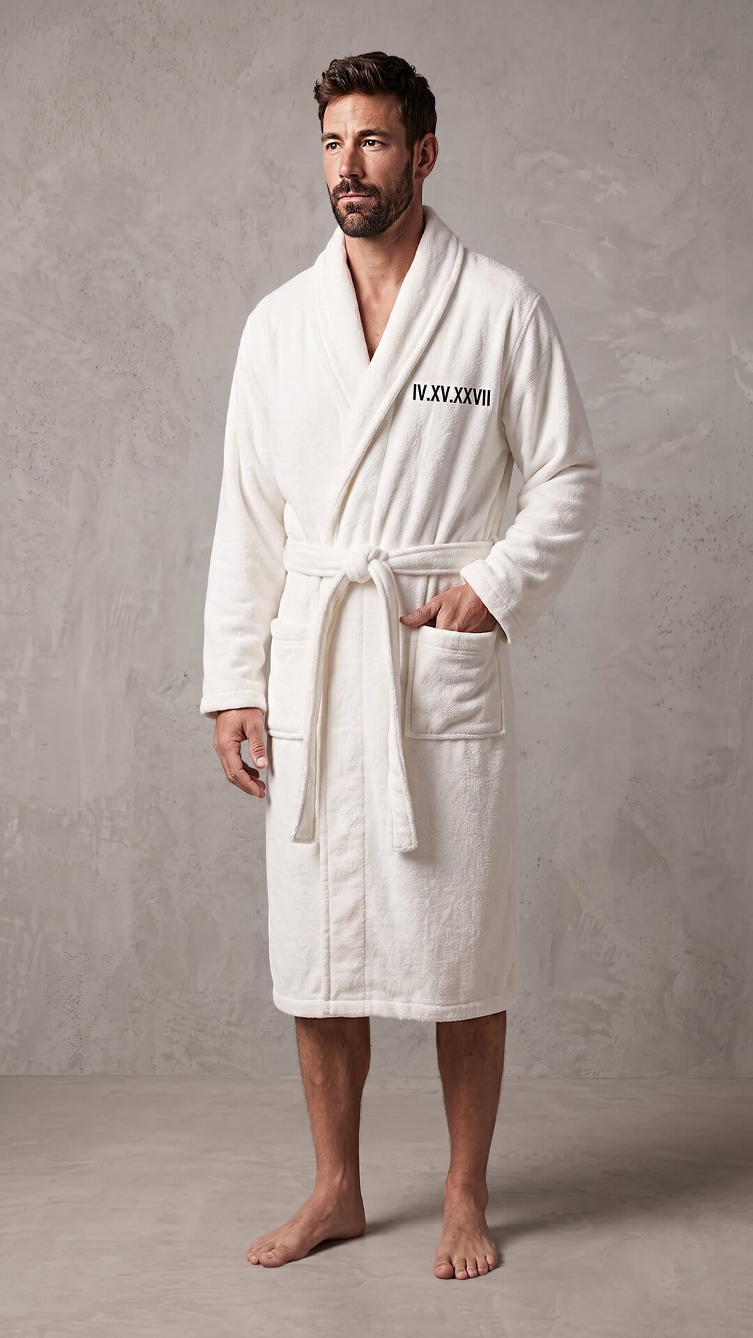 Roman Numeral Couples Robe & Blanket Set | Anniversary Date with Initials Gift