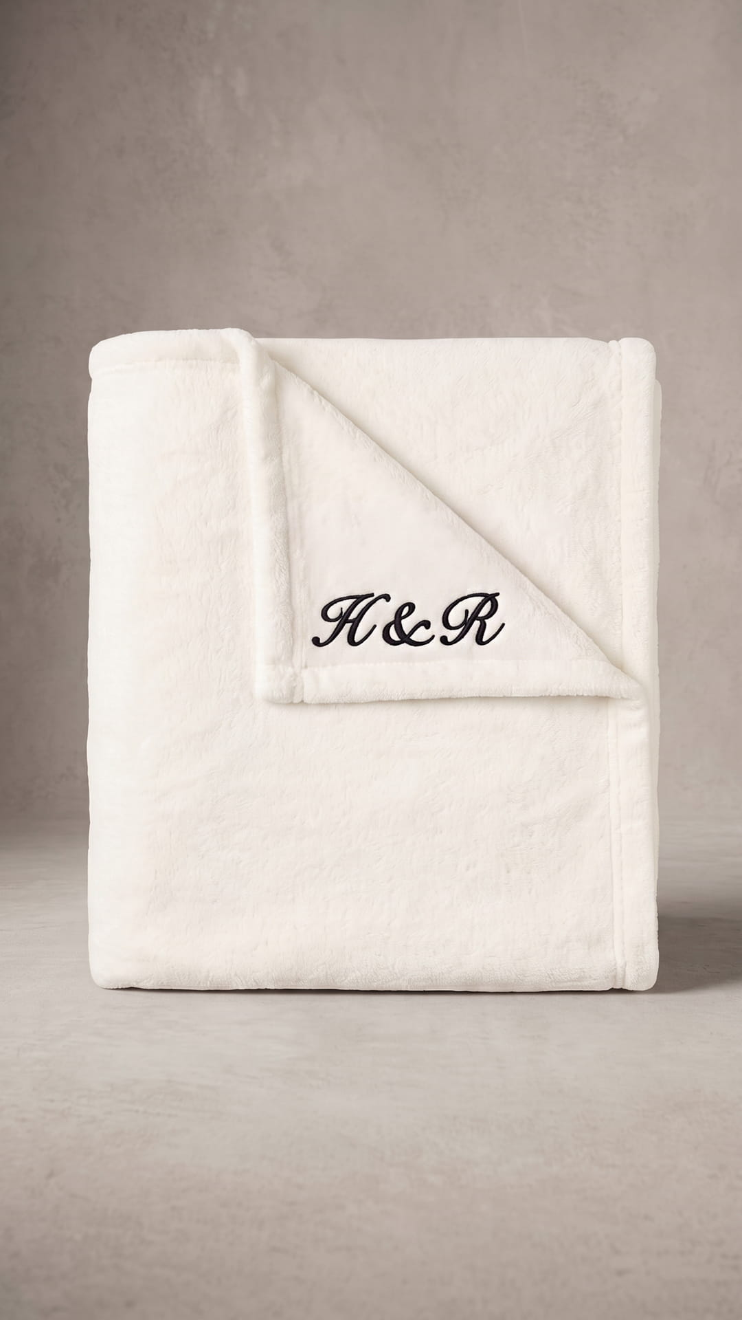 Roman Numeral Couples Robe & Blanket Set | Anniversary Date with Initials Gift