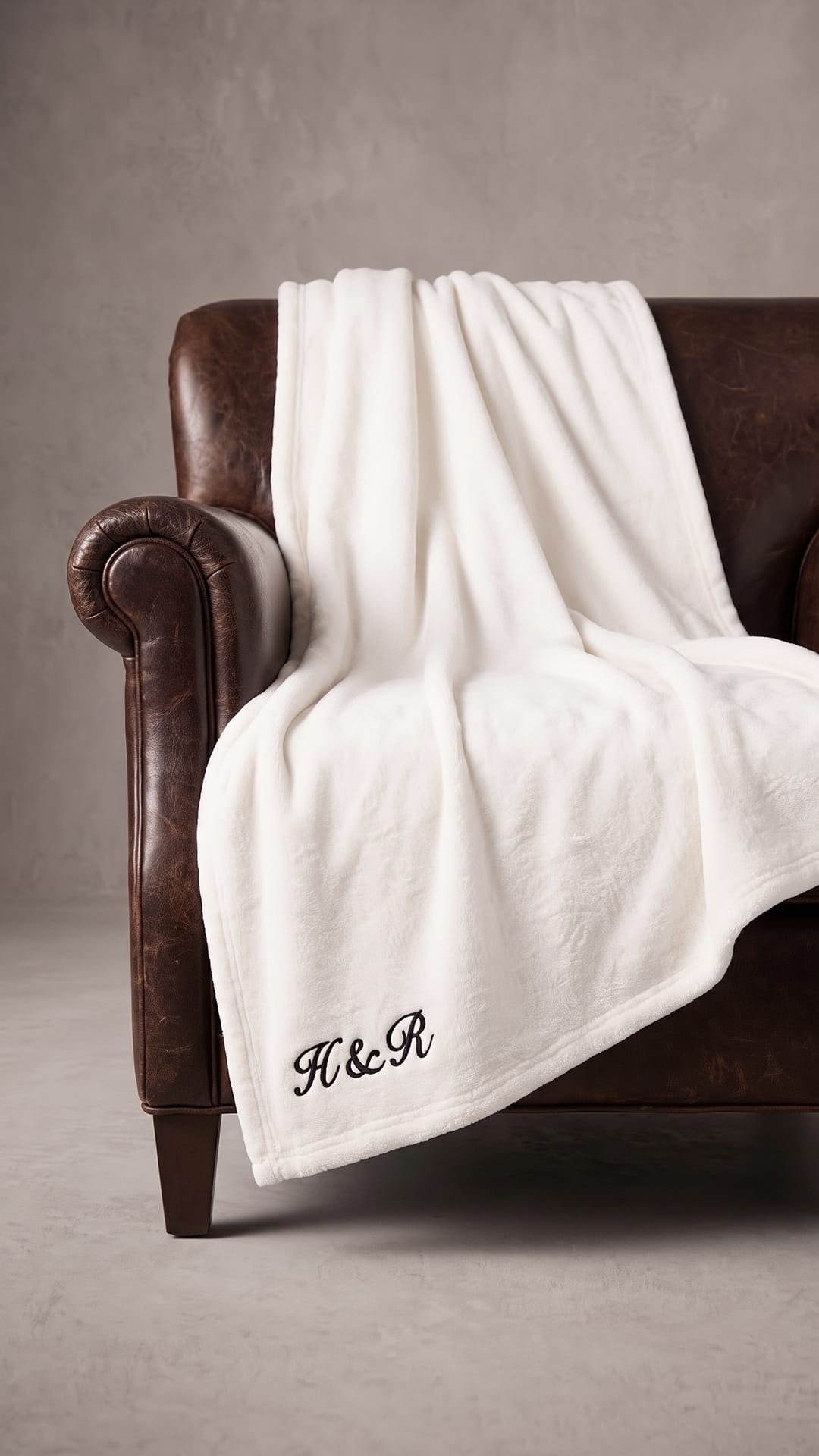 Roman Numeral Couples Robe & Blanket Set | Anniversary Date with Initials Gift