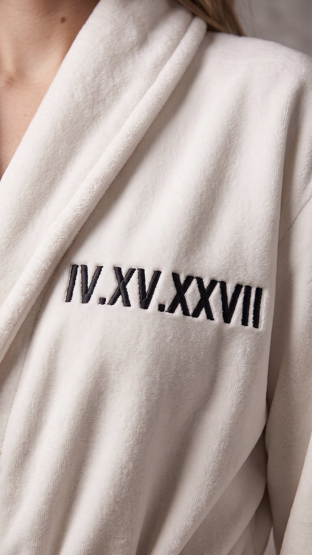 Roman Numeral Couples Robe & Blanket Set | Anniversary Date with Initials Gift