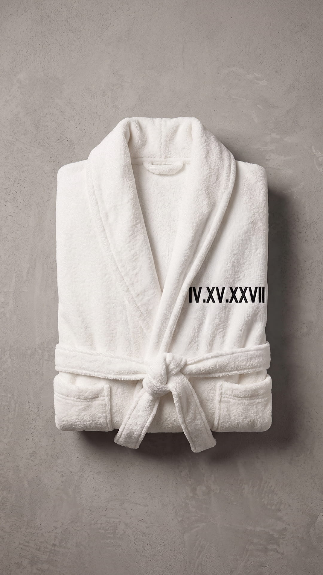 Roman Numeral Couples Robe & Blanket Set | Anniversary Date with Initials Gift
