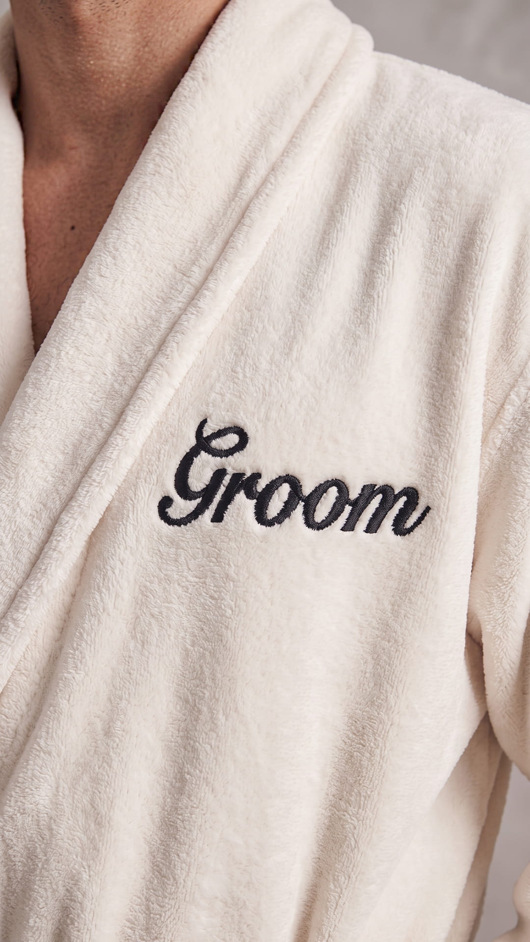 Bride & Groom Robe with Blanket Set | Titles, Initials & Date Wedding Gift